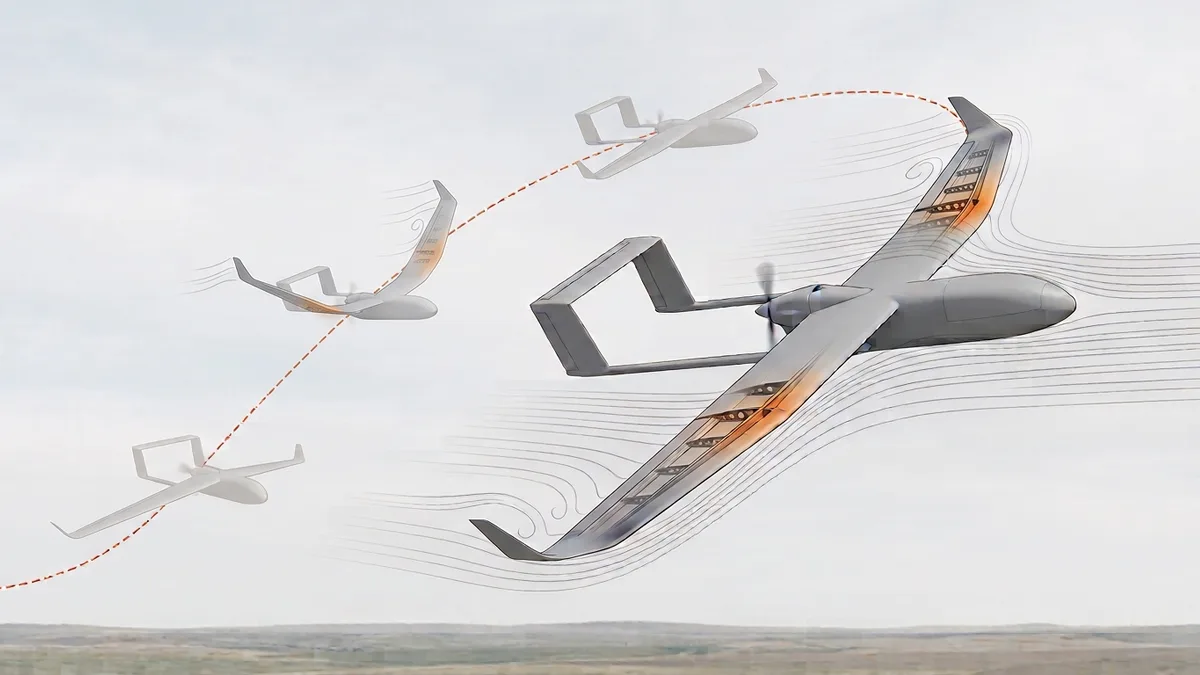 Concept illustration of a morphing-wing unmanned aircraft